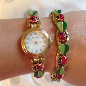 Lenox Ladybug Watch & Bracelet Set