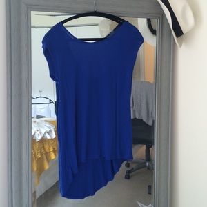 Zara - navy blue open back t-shirt