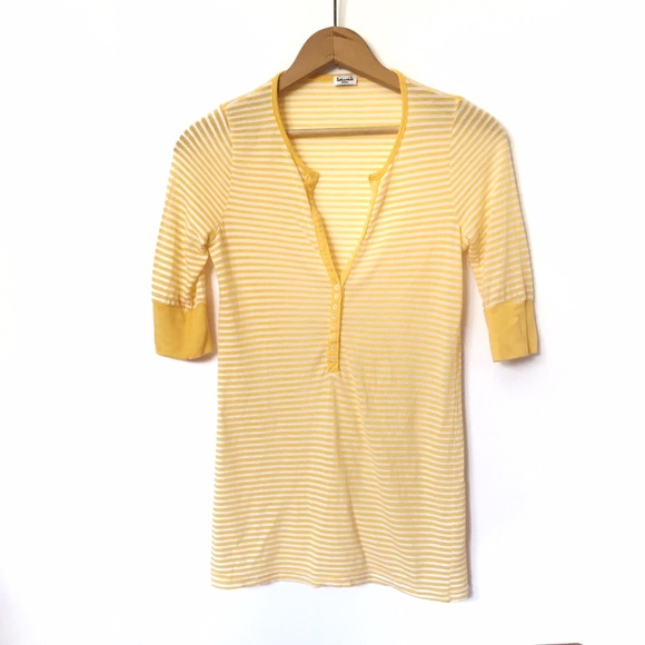 •Host Pick• Splendid Yellow Striped Henley