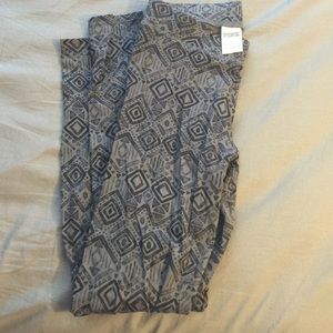 Black and light grey/brown tribal PINK leggings