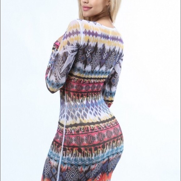 Sheer Mesh Bodycon Dress - Picture 3 of 4