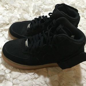 Women's 7 Black Suede Air Force 1's