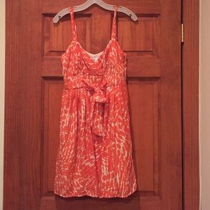 Orange patterned sun dress