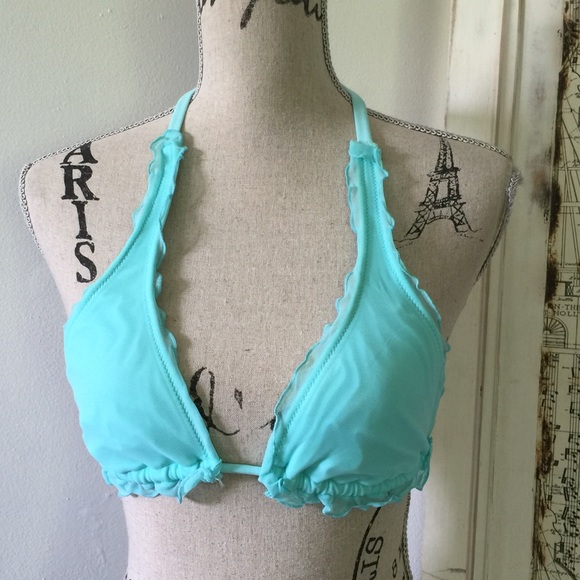 Victoria's Secret Seafoam Glow bikini top Sz M
