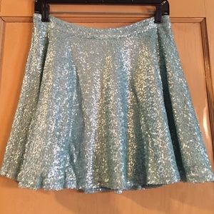 Mint green sequin skirt