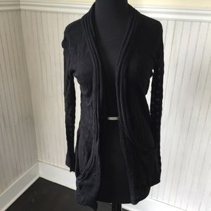 Black Sheer Stripe Cardigan