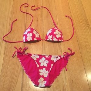 Hollister pink Hawaiian bikini