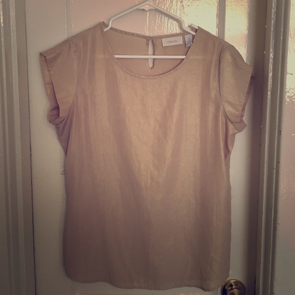 Chicos gold shimmer top