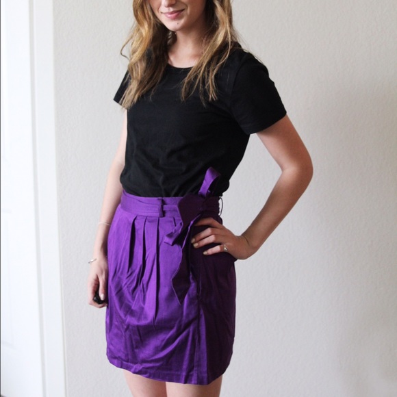 Purple tie skirt