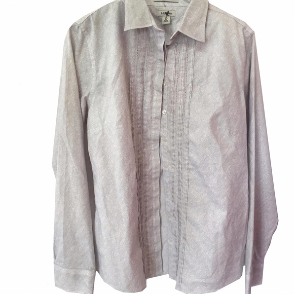 L.L. Bean wrinkle resistant mist color print shirt