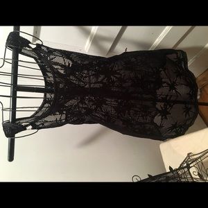 black cover up w/ detailed stitching