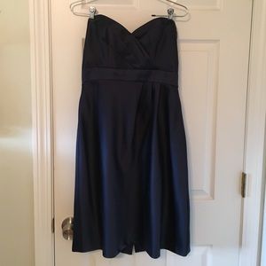 Navy sweetheart cocktail dress