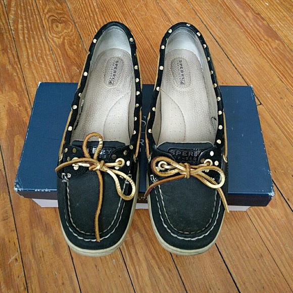 Size 10 Black Sperry Angelfish Shoes