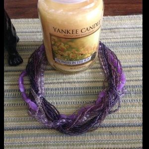 ❗️ NWOT Purple Statement Bead Necklace