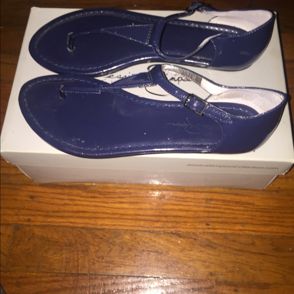 Navy Jessica Sandals