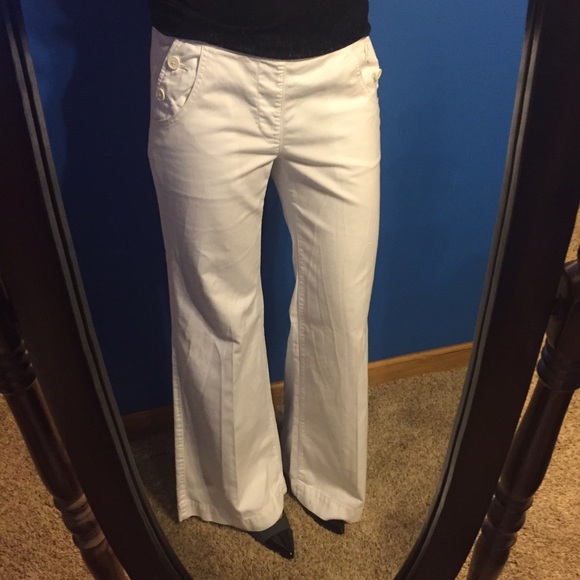 White wide leg Old Navy summer trousers