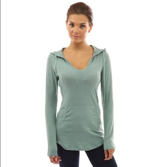 Women's Hoodie Curve Hem Tunic Top