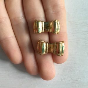 Kate Spade gold bow earrings