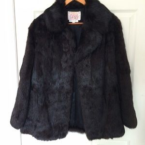 🌙Vintage Black Fur Jacket