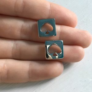 Silver Kate Spade earrings