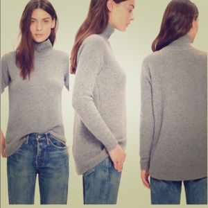 Madewell knit gray turtleneck sweater, size XS