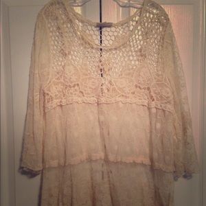 Beautiful crochet and lace tunic. XL.