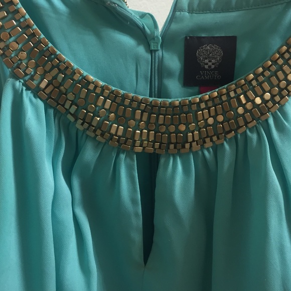 Blue maxi with gold finishing details - Picture 2 of 2