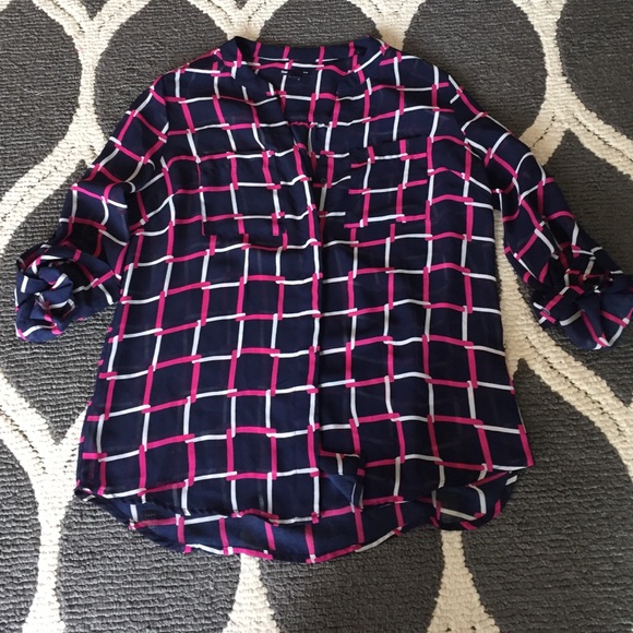 Sheer button down top