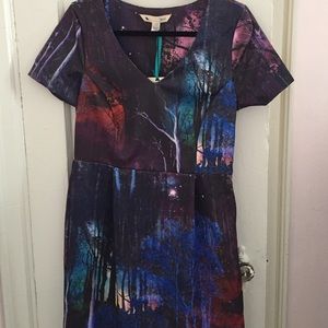 NWT Yumi Forest Print Jeweltone Dress