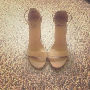 Strappy Suede Heels