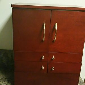 Cherry Wood Deluxe Cosmetic Organizer