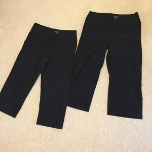 Black workout capris - Two pairs