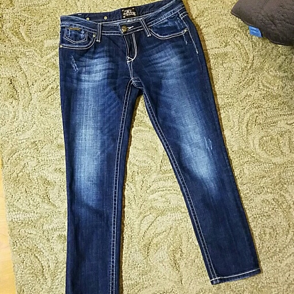 SOLD!!!!! Rerock for Express Crop Skinny Jeans