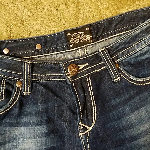 SOLD!!!!! Rerock for Express Crop Skinny Jeans - Picture 2 of 3