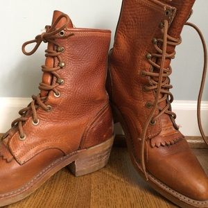 brown leather boots