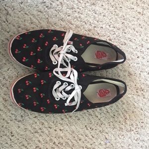 Cherry Authentic Low Top Vans