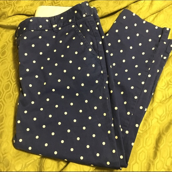 J. Crew polka dot trouser pants. Size 10.