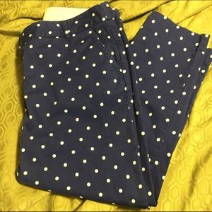 J. Crew polka dot trouser pants. Size 10.