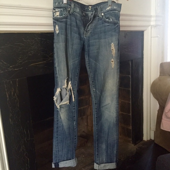 7 for all Mankind Distressed skinny jeans - Picture 3 of 4