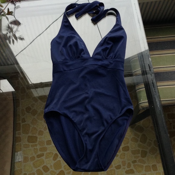 Navy one piece halter