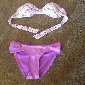 Strapless Bikini Top and Bottom