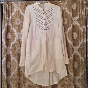 Prairie Underground Cream Tunic Top SZ M