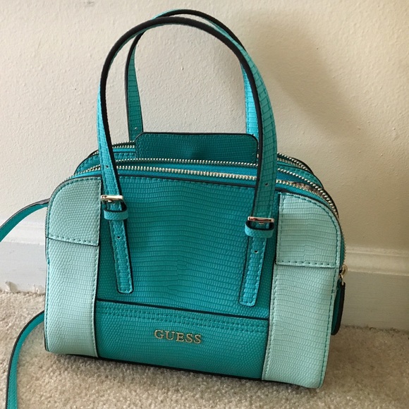 Mint Blue Guess Mini Satchel