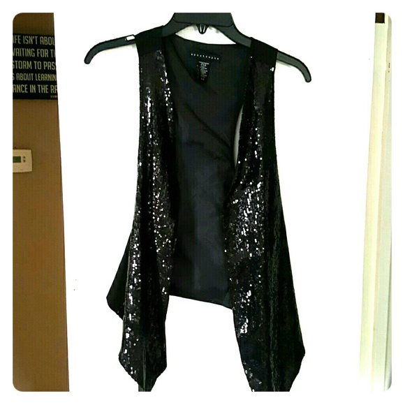 Black Sequin Vest