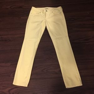 AE yellow skinny stretch jeans