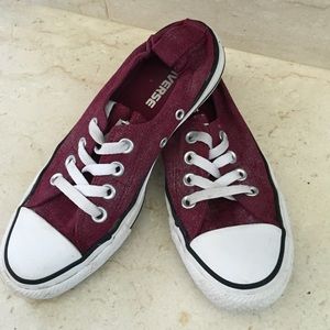 Limited Burgundy Sparkle Converse