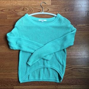 Light Urban outfitters teal high low sweater