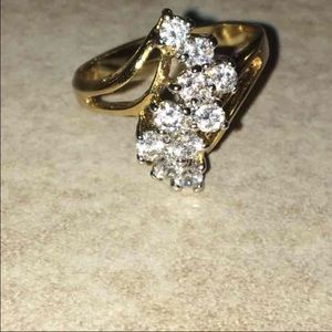 SIZE 10 CZ ENGAGEMENT RING