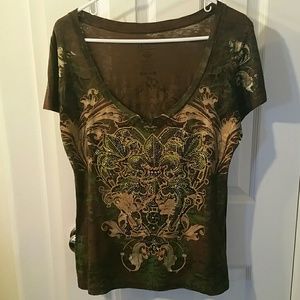 Angels and diamonds short sleeve shirt