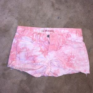 J BRAND pink Tye Dye shorts